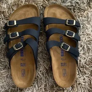 Birkenstock | Shoes | Navy Blue Birkenstocksnever Worn 